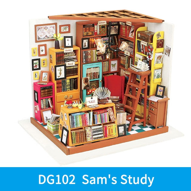 Study Room Wood Miniature Model Kits - GadgetsBoxes