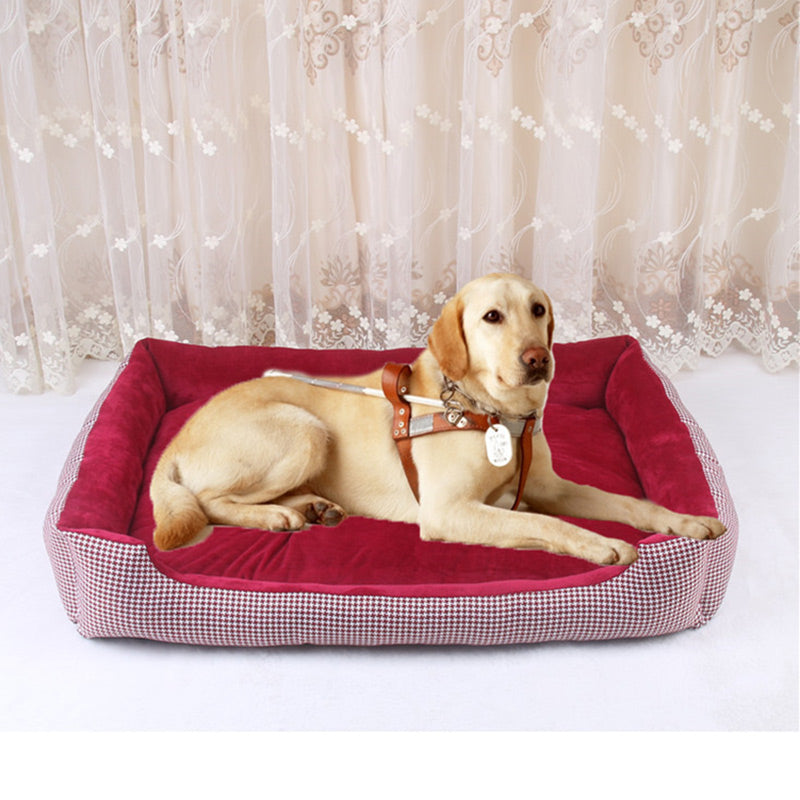 Soft Fleece Dog Bed Mat Stripped Pattern - GadgetsBoxes