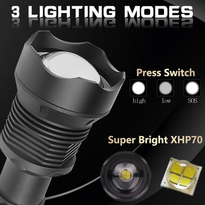 Most Powerful Flashlight USB Zoom Led Torch - GadgetsBoxes