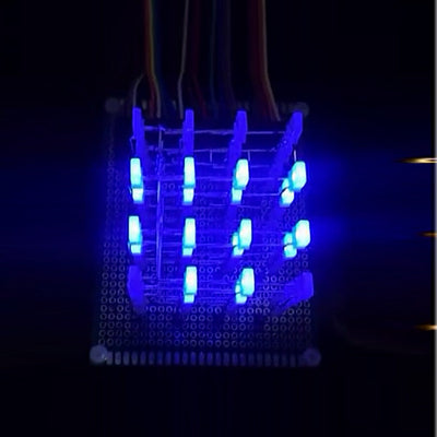 LED DIY Kit Electronic Suite 4X4X4 Blue LED - GadgetsBoxes