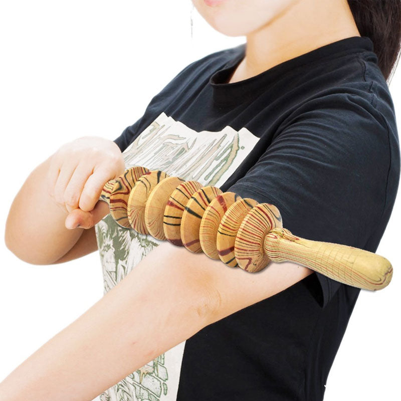 Wooden Exercise Roller Sport Injury Gym Body Leg Trigger - GadgetsBoxes