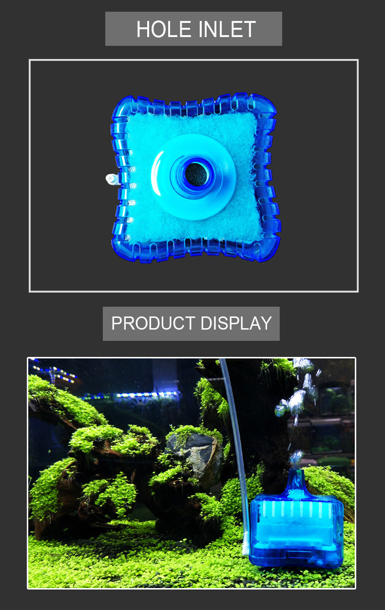 Mini Fish Tank Air Pump Skimmer Biochemical Sponge - GadgetsBoxes
