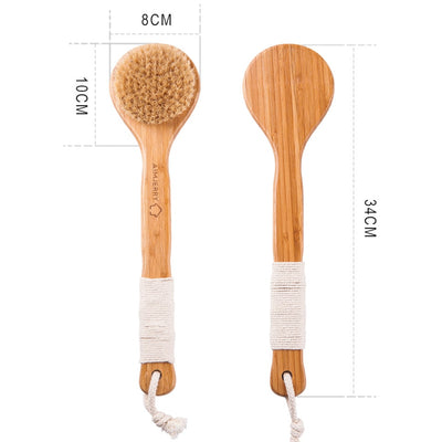 Natural Bristle Long Anti-slip Handle - GadgetsBoxes