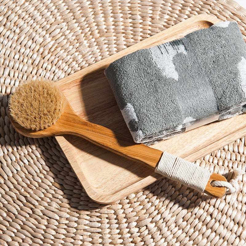 Natural Bristle Long Anti-slip Handle - GadgetsBoxes