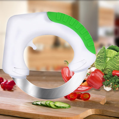 Stainless Steel Round Wheel Vegetable Chopper - GadgetsBoxes