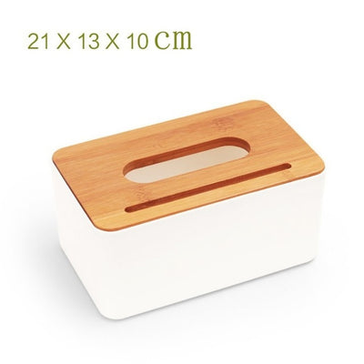 Solid Wood Napkin Holder Square Shape Wooden Plastic - GadgetsBoxes