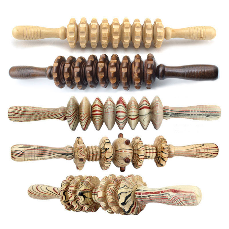 Wooden Exercise Roller Sport Injury Gym Body Leg Trigger - GadgetsBoxes