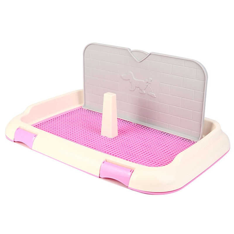 Portable Pet Dog Cat Toilet Tray with Column Wall - GadgetsBoxes