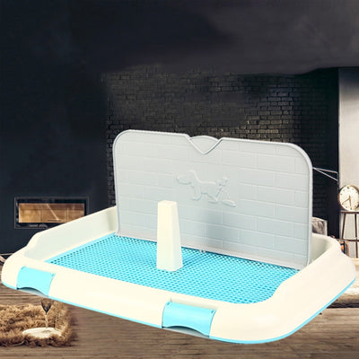 Portable Pet Dog Cat Toilet Tray with Column Wall - GadgetsBoxes