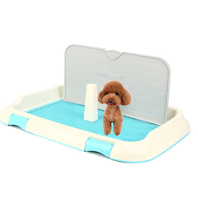Portable Pet Dog Cat Toilet Tray with Column Wall - GadgetsBoxes