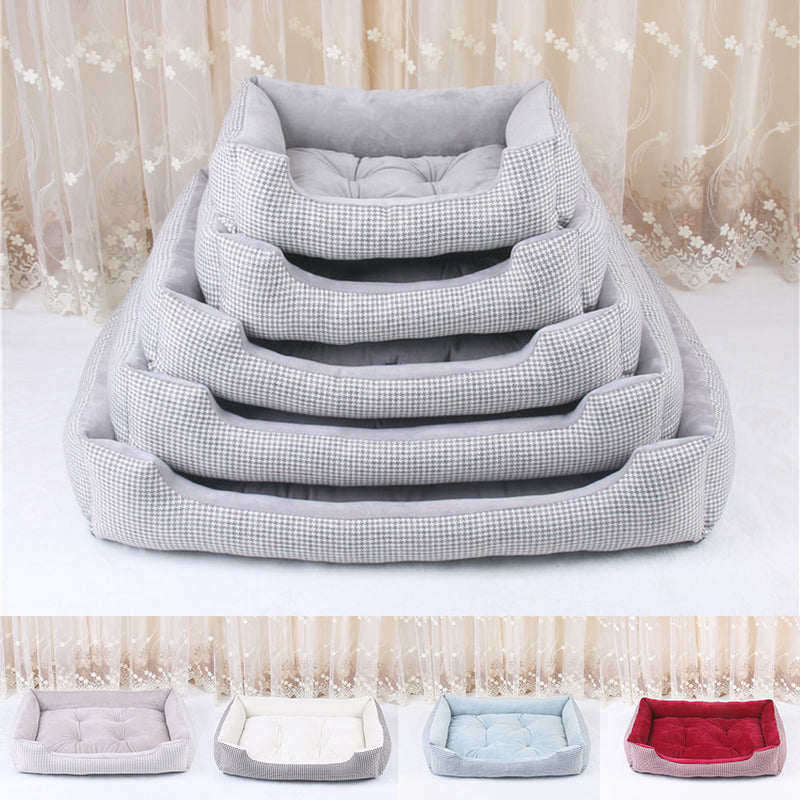 Soft Fleece Dog Bed Mat Stripped Pattern - GadgetsBoxes