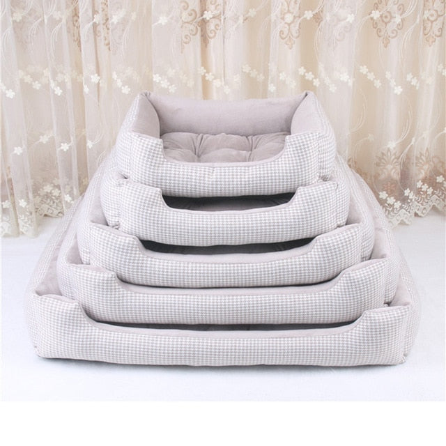 Soft Fleece Dog Bed Mat Stripped Pattern - GadgetsBoxes