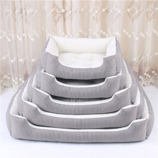 Soft Fleece Dog Bed Mat Stripped Pattern - GadgetsBoxes