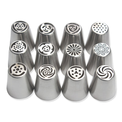 14pc/Set Stainless Steel Russian Tulip Icing Piping Nozzles - GadgetsBoxes