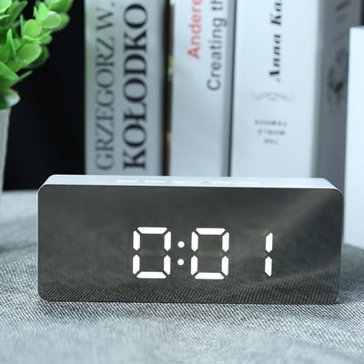 LED Mirror Alarm Clock Digital Snooze Table Clock - GadgetsBoxes